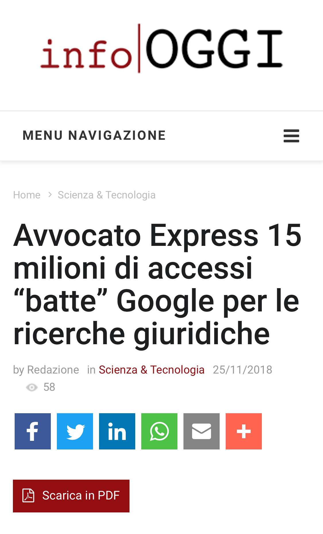Avvocato Express 15 milioni di accessi “batte” Google per le ricerche giuridiche